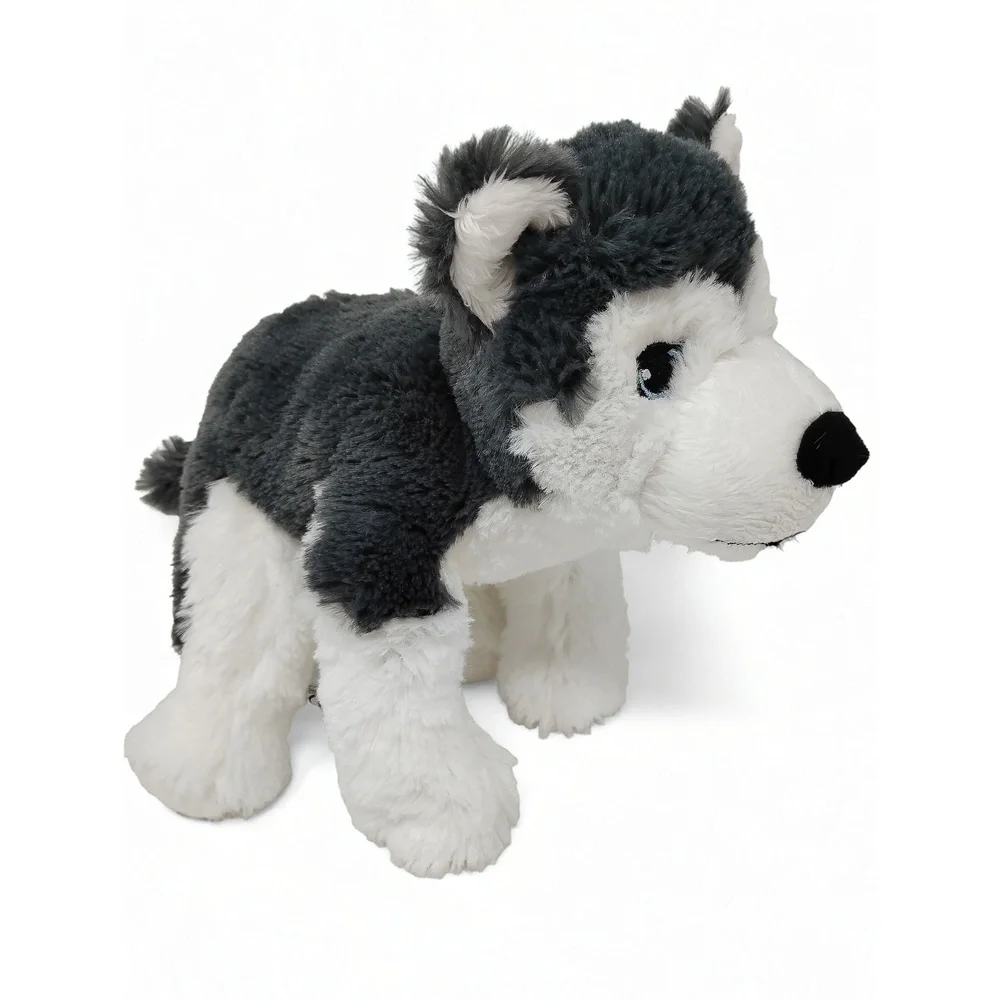 IKEA LIVLIG Siberian Husky Plush Toy 11in Stuffed Animal Polyester Canine Gift